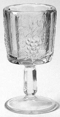 Paneled Grape Clear Wine Glass