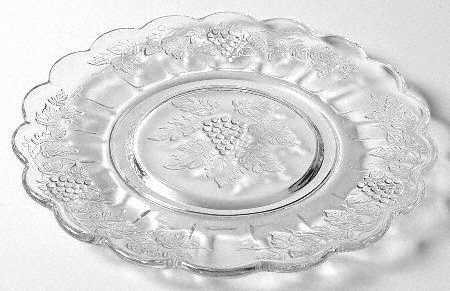Paneled Grape Clear Luncheon Plate
