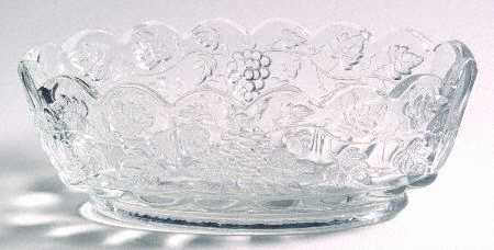 Paneled Grape Clear Nut Dish