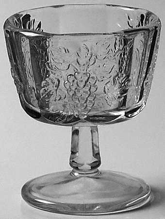 Paneled Grape Clear Low Sherbet