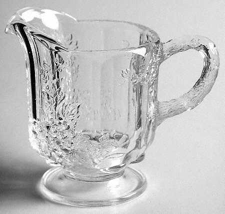 Paneled Grape Clear Individual Creamer