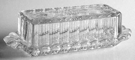 Paneled Grape Clear 1/4 Pound Covered Butter