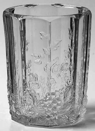 Paneled Grape Clear Flat Tumbler