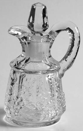 Paneled Grape Clear Cruet & Stopper