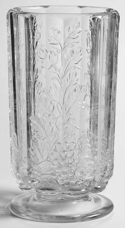 Paneled Grape Clear Celery Vase