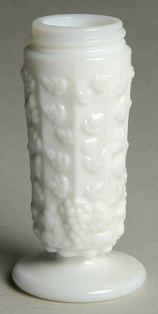 Paneled Grape Milk Glass Shaker No Metal Lid