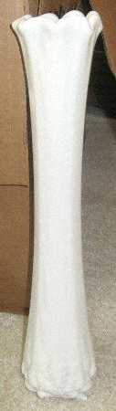 Paneled Grape Milk Glass 14" Bud Vase