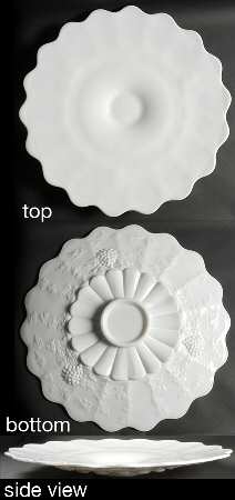Paneled Grape Milk Glass 18" Torte Plate