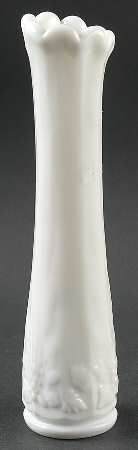 Paneled Grape Milk Glass 4"-8" Swung Bud Vase