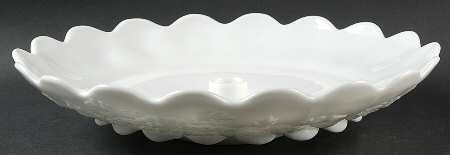 Paneled Grape Milk Glass 14" Epergne Bowl