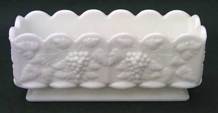 Paneled Grape Milk Glass Window Planter