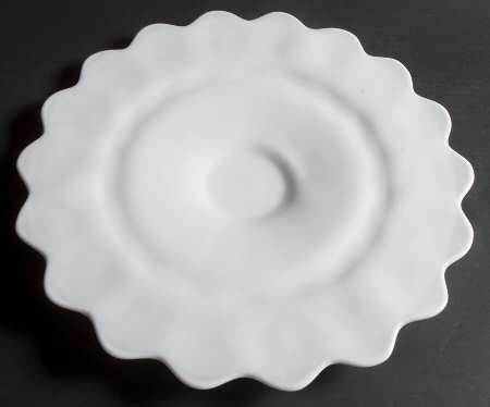 Paneled Grape Milk Glass Large Torte Plate