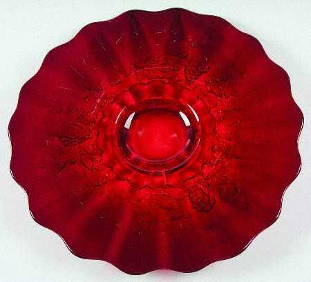 Paneled Grape Ruby Punch Bowl Underplate