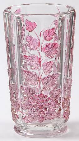 Paneled Grape Ruby Flash Flat Juice Glass