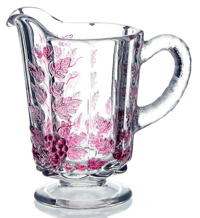 Paneled Grape Ruby Flash Individual Creamer