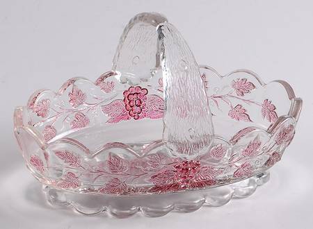 Paneled Grape Ruby Flash Small Basket