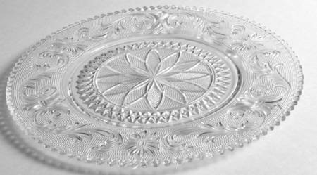 Princess Feather Clear Dinner Plate