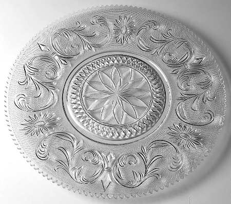 Princess Feather Clear 18" Torte Plate