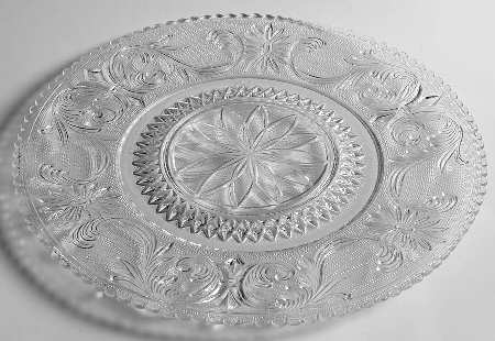 Princess Feather Clear Torte Plate
