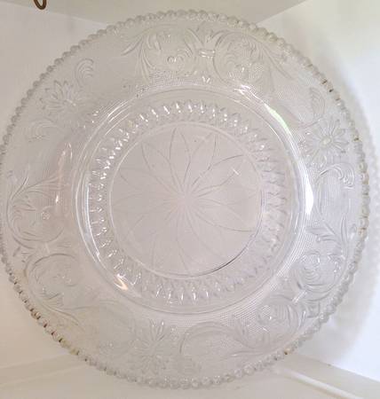 Princess Feather Clear 12" Sandwich Plate