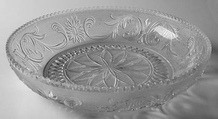 Princess Feather Clear 11" Round Bowl