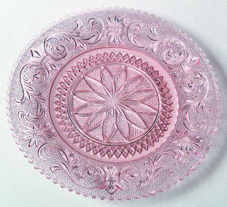 Princess Feather Pink Luncheon Plate