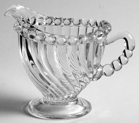 Swirl and Ball Clear Creamer