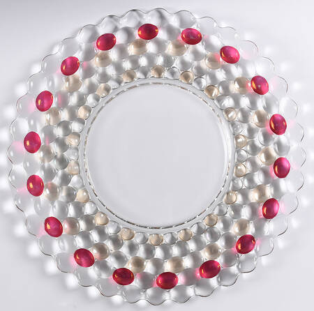 Thousand Eye Flashed 18" Torte Plate