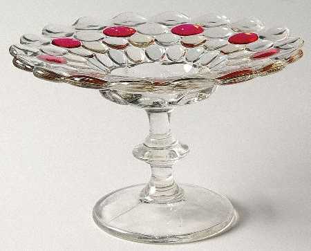 Thousand Eye Flashed Round Compote (Height X Width)