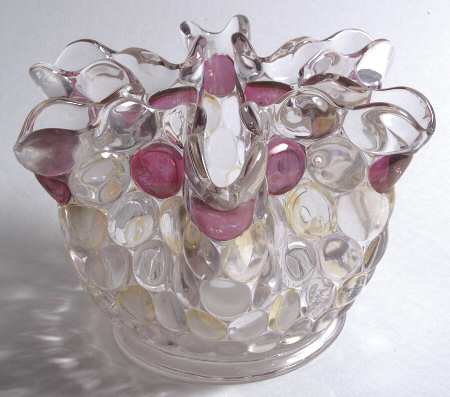 Thousand Eye Flashed Large Flower Arranger Vase