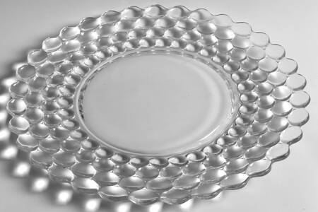 Thousand Eye Clear 14" Torte Plate