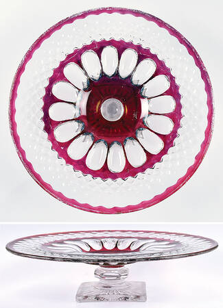 Waterford Ruby Bowl 12" Diameter Cake Stand/Pedestal