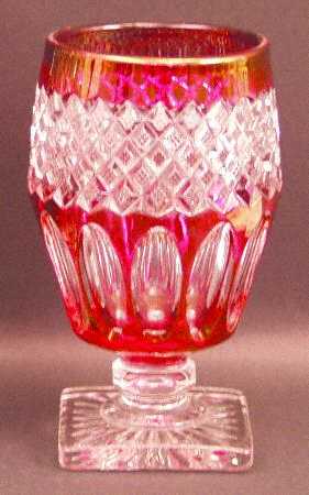 Waterford Ruby Bowl Footed Tumbler