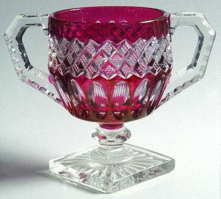 Waterford Ruby Bowl Open Sugar