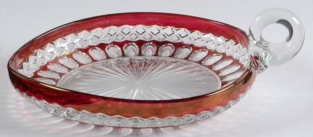 Waterford Ruby Bowl Bon Bon