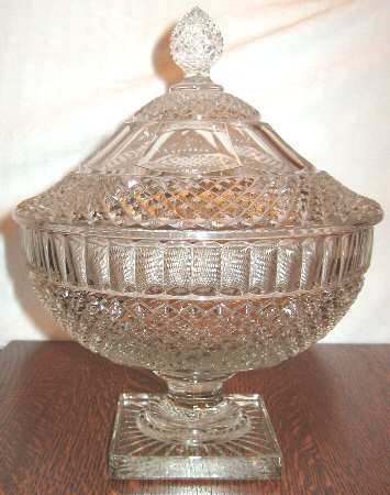 Waterford Clear (Stem 300) 11" Compote & Lid