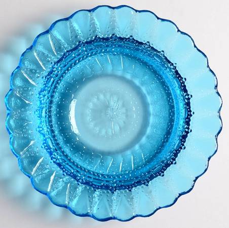 Lace and Dewdrop Blue Saucer Only
