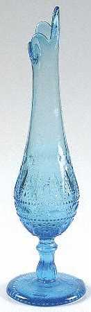 Lace and Dewdrop Blue 8"-12" Small Swung Vase
