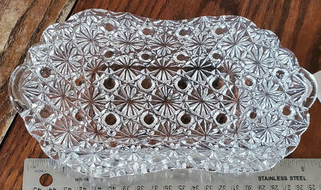 Daisy and Button Clear 1/4 Pound Butter Dish, No Lid