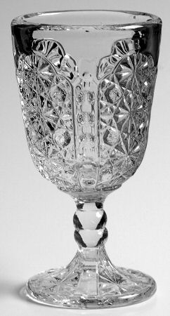 Daisy and Button Clear Wine Glass