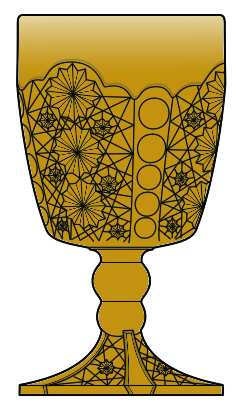 Daisy and Button Amber by L G Wright Glass