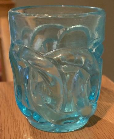Double Ring Blue Toothpick Holder