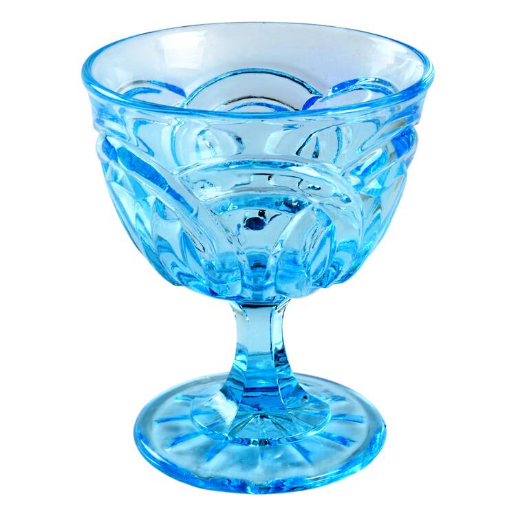 Double Ring Blue Champagne/Tall Sherbet