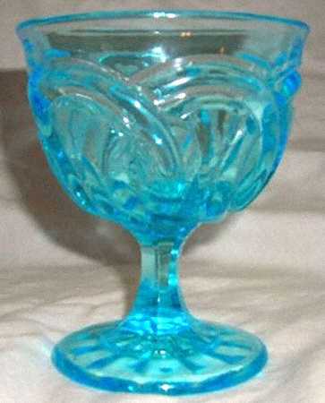 Double Ring Blue Champagne/Tall Sherbet