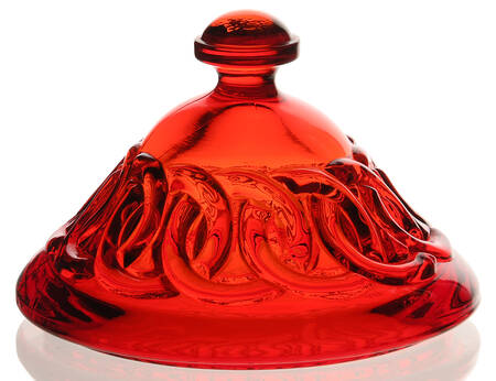 Double Ring Ruby Lid for Candy Dish
