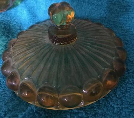 Eyewinker Amber Lid for Tall Footed Candy Box