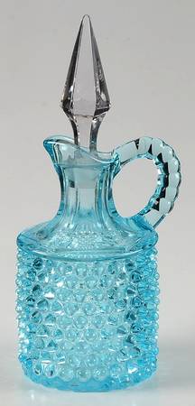 Hobnail Blue Cruet & Stopper