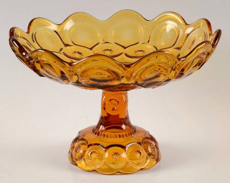 Moon and Star Amber 7" Height Open Compote