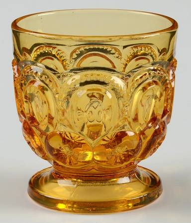 Moon and Star Amber 5 Oz Footed Tumbler