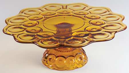 Moon and Star Amber Low Cake Stand